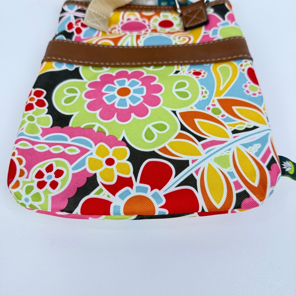 Lily Bloom Floral Print Crossbody Bag Multi Color Small Shoulder Bag/ Purse - Picture 6 of 12